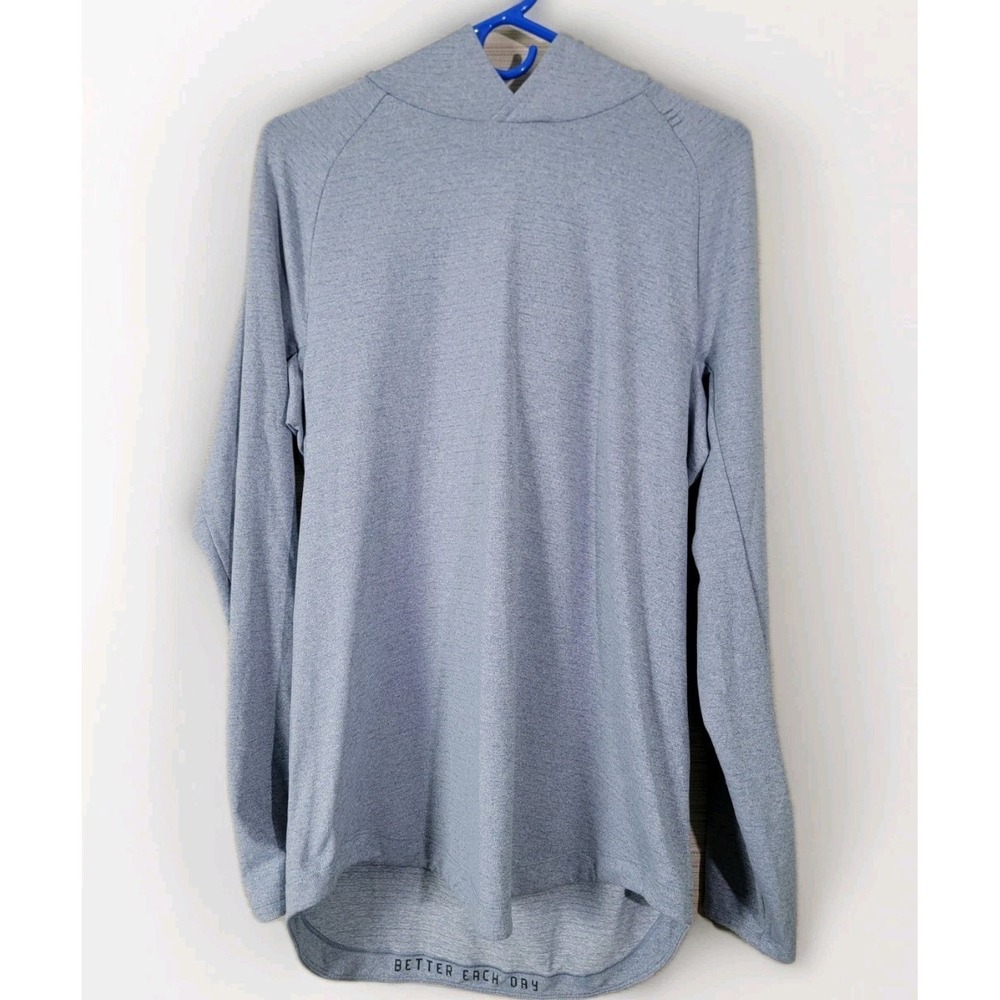 Lululemon Pullover Hoodie Blue Gray Heather Cowl Neck Long Sleeve No Size Label